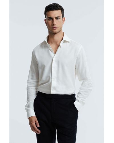 ATELIER Italian Cotton Cashmere Shirt - White