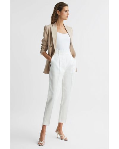 Womens white sale tapered trousers