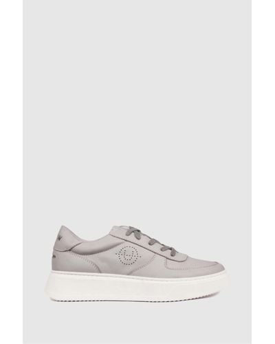 Unseen Footwear Leather Marais Trainers - White
