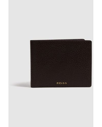 Reiss Cabot - Chocolate Leather Wallet - Black