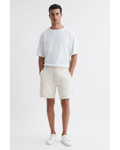 Reiss Brancaster - Ecru Cotton Drawstring Shorts - White