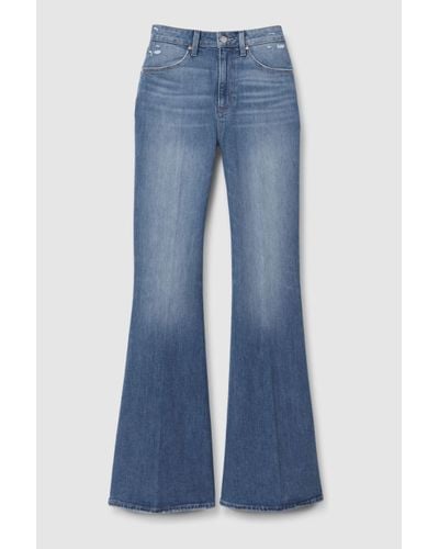 PAIGE High Rise Flared Jeans - Blue