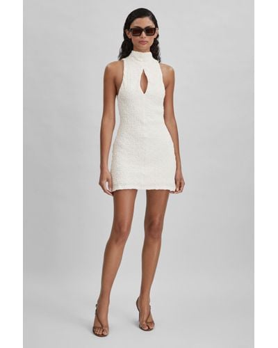 Significant Other Textured Cut-out Dress - White