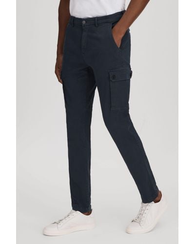 Replay Slim Fit Cargo Trousers - Blue