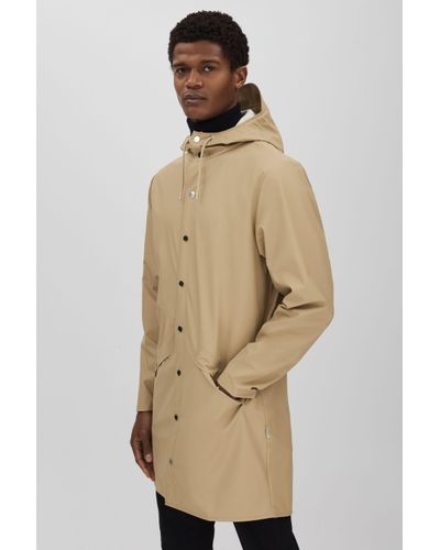 Rains Longline Hooded Raincoat - Natural