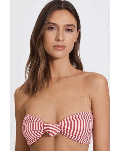 FELLA SWIM Fella Bandeau Knot Bikini Top - Red