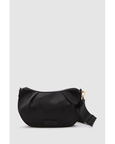 Reiss Frances - Black Adjustable Strap Cross-body Bag,