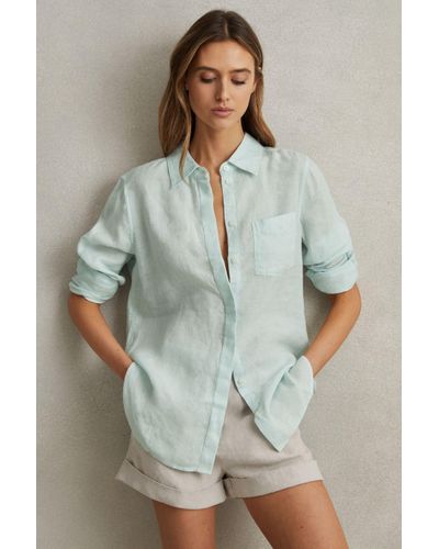 Reiss Belle Linen Shirt - Multicolour