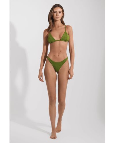 FELLA SWIM Fella Triangle Bikini Top - Green