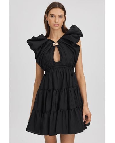 Acler Tiered Midi Dress - Black