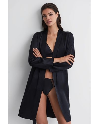 Calvin Klein Silk Robe, Black
