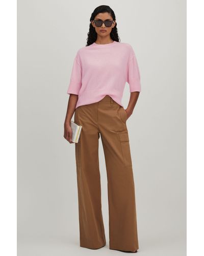 Crush Collection Cashmere Oversized T-shirt - Pink