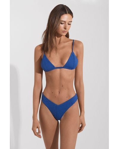 FELLA SWIM Fella Triangle Bikini Top - Blue