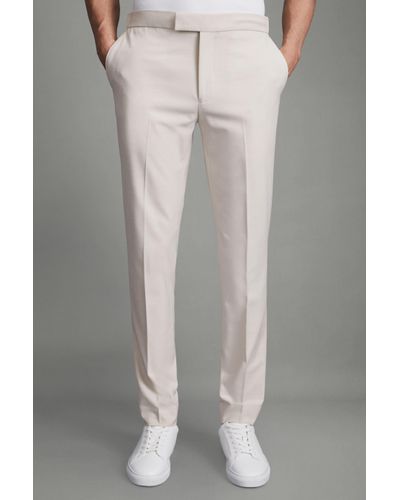 Reiss Found - Stone Relaxed Drawstring Trousers - Multicolour