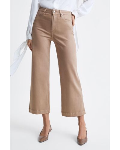 PAIGE Anessa - High Rise Cropped Jeans, French Latte - Natural