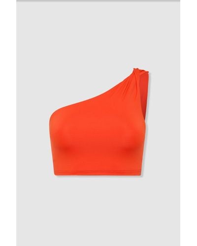 Bondi Born One-shoulder Bikini Top - Red