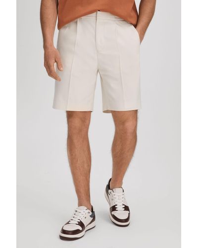 Reiss Sussex - White Relaxed Drawstring Shorts