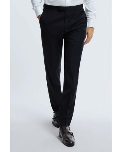 ATELIER Wool-cashmere Slim Fit Adjustable Trousers - Blue