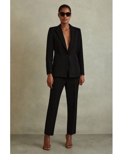 Reiss Gabi - Black Petite Tailored Single Breasted Suit Blazer