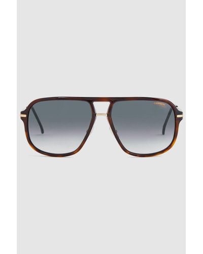 Reiss Carrera - Green Eyewear Rectangular Tortoiseshell Sunglasses - Blue
