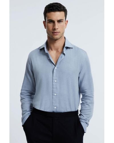 ATELIER Italian Cotton Cashmere Shirt - Grey
