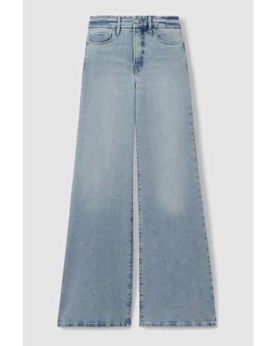 GOOD AMERICAN Pale Blue Palazzo Jeans