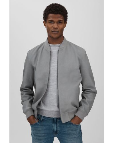 PAIGE Leather Jacket - Grey