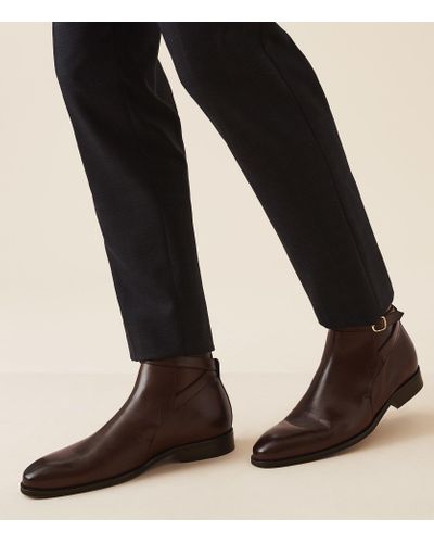 reiss leather boots