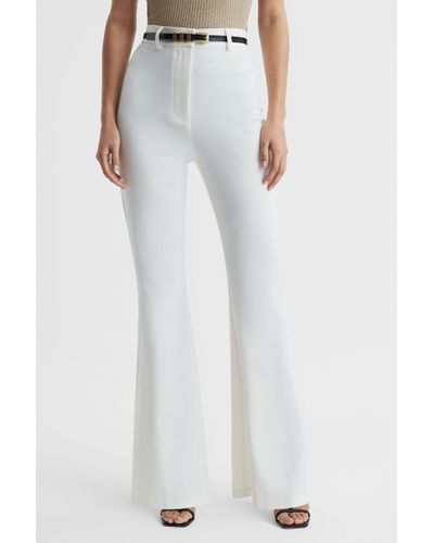 Significant Other High Rise Flared Trousers - Natural