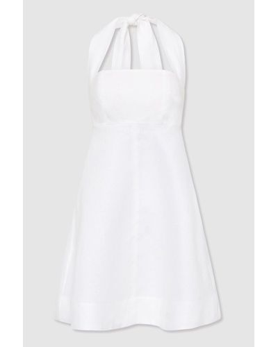 Bondi Born Linen Mini Dress - White
