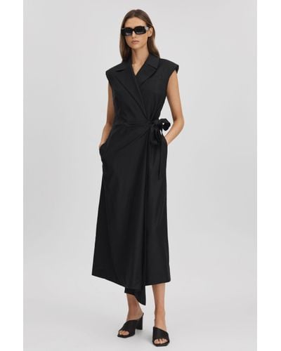 Anna Quan Wrap Front Maxi Dress - Black
