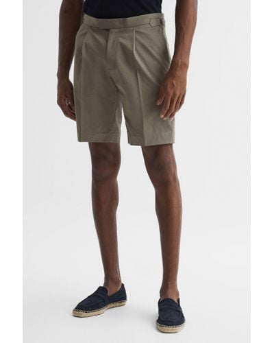 Reiss Shore - Khaki Side Adjuster Shorts, 36 - Green