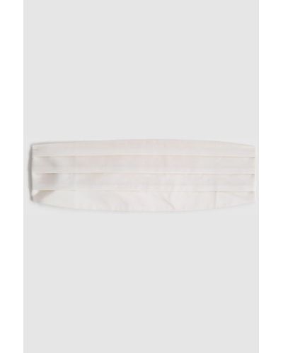 Reiss Cameron - Ivory Silk Cummerbund, One - White
