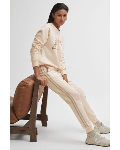 The Upside Cotton Side Stripe Joggers - Natural