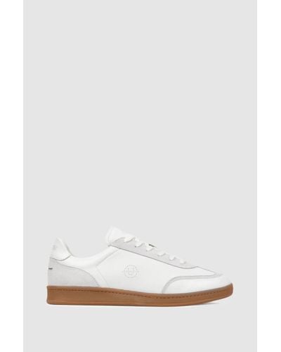 Unseen Footwear Leather Suede Trainers - White