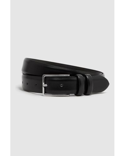 Reiss Dante - Black Smooth Leather Belt