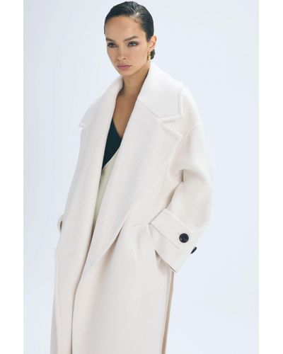 Reiss Helena - Atelier Wool-cashmere Blindseam Coat - White
