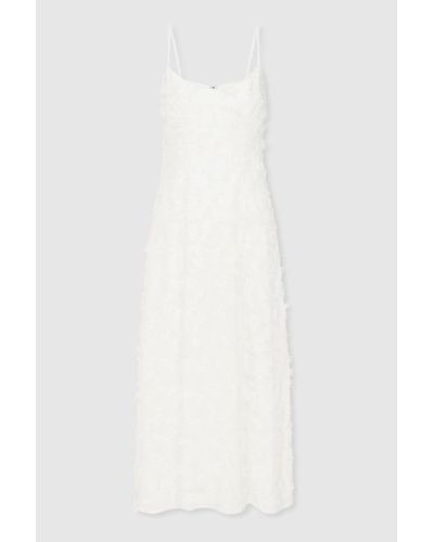 Anna Quan Applique Drop Waist Maxi Dress - White