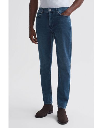 Reiss Ardana - Indigo Slim Fit Jersey Jeans - Blue