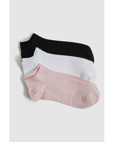 Reiss Callie - Black/blush 3 Pack Of Trainer Socks