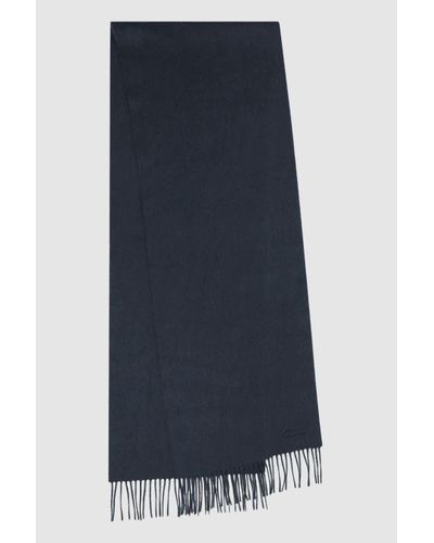 Reiss Picton - Airforce Blue Cashmere Blend Scarf