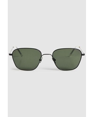 Monokel Otis - Squared Sunglasses, Black - Green