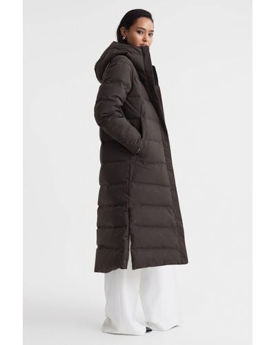 Scandinavian Edition Long Quilted Coat - Blue