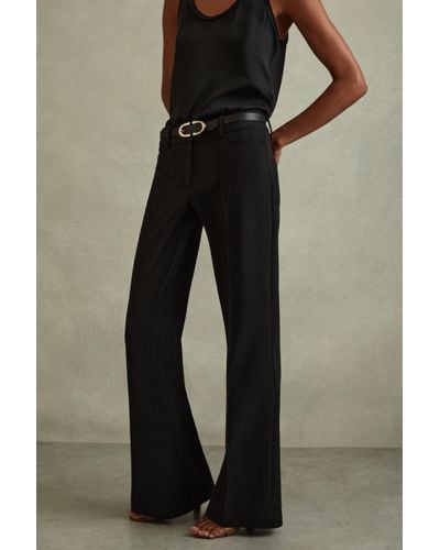 Reiss Gabi - Black Flared Suit Trousers, Us 12