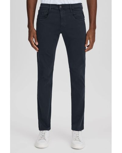 Replay Slim Fit Garment Dyed Jeans - Blue