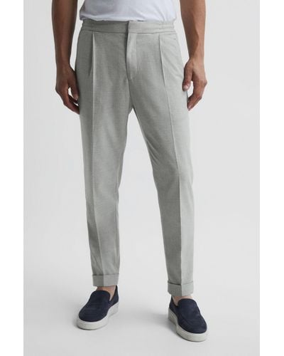 Reiss Brighton - Pleat Front Trousers - Grey