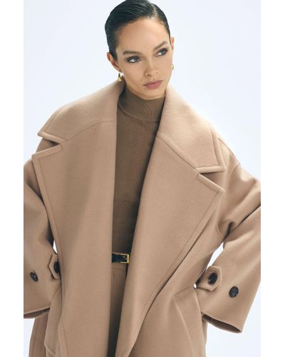 Reiss Helena - Atelier Wool-cashmere Blindseam Coat - Brown