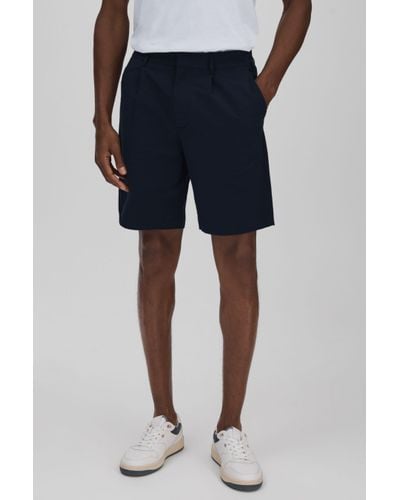 Wax London Seersucker Shorts - Blue