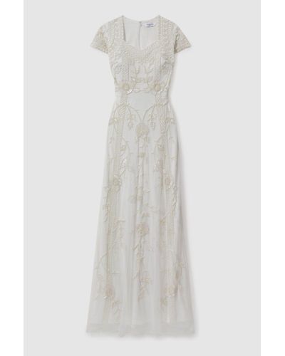 Raishma Floral Beaded Maxi Dress - White