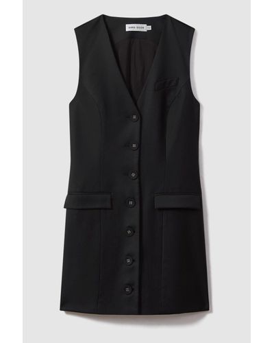 Anna Quan Single Breasted Mini Dress - Black